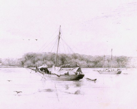 Two Sailing Ships in Quarantine